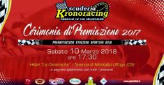 Sabato la premiazione della scuderia Kronoracing Sabato la premiazione della scuderia Kronoracing