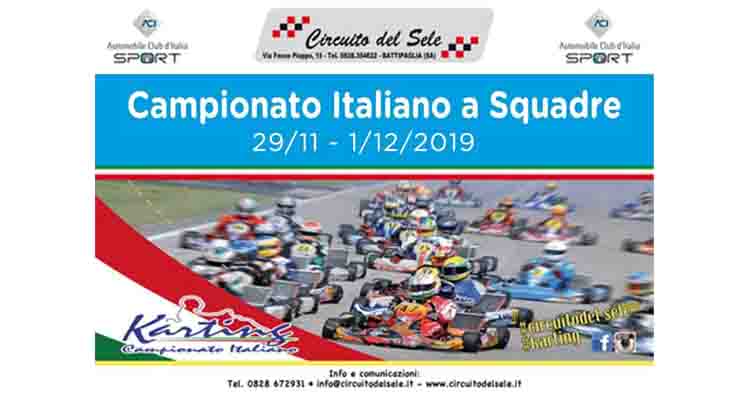 Il 1° dicembre a Battipaglia l’appuntamento conclusivo del Campionato Italiano Karting per Squadre Regionali Il 1° dicembre a Battipaglia l’appuntamento conclusivo del Campionato Italiano Karting per Squadre Regionali