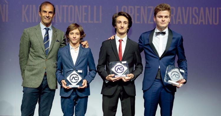 Premiati tre talenti italiani del karting ai Caschi d’Oro e Volanti ACI: Travisanutto, Minì e Antonelli Premiati tre talenti italiani del karting ai Caschi d’Oro e Volanti ACI: Travisanutto, Minì e Antonelli