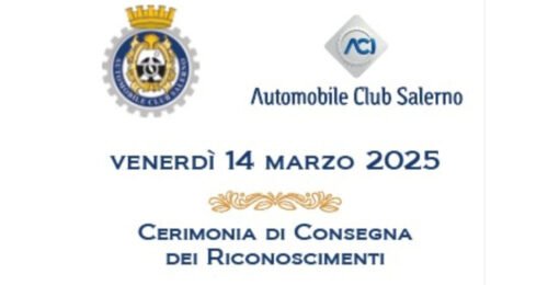 Aci Salerno - Consegna dei Volanti d’Argento, Volanti d’Oro e Pionieri della Guida.