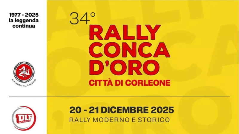Il venti e ventuno dicembre ritorna il Rally Conca d'Oro