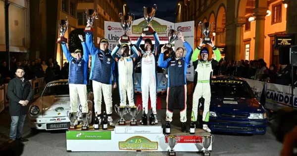 Podio Historic Rally delle Vallate Aretine 2025