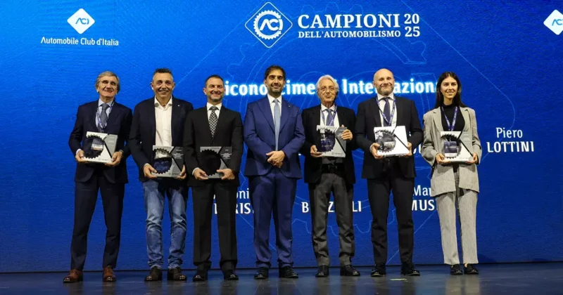 Premiazione velocità in salita 2025 durante la cerimonia ACI a Roma