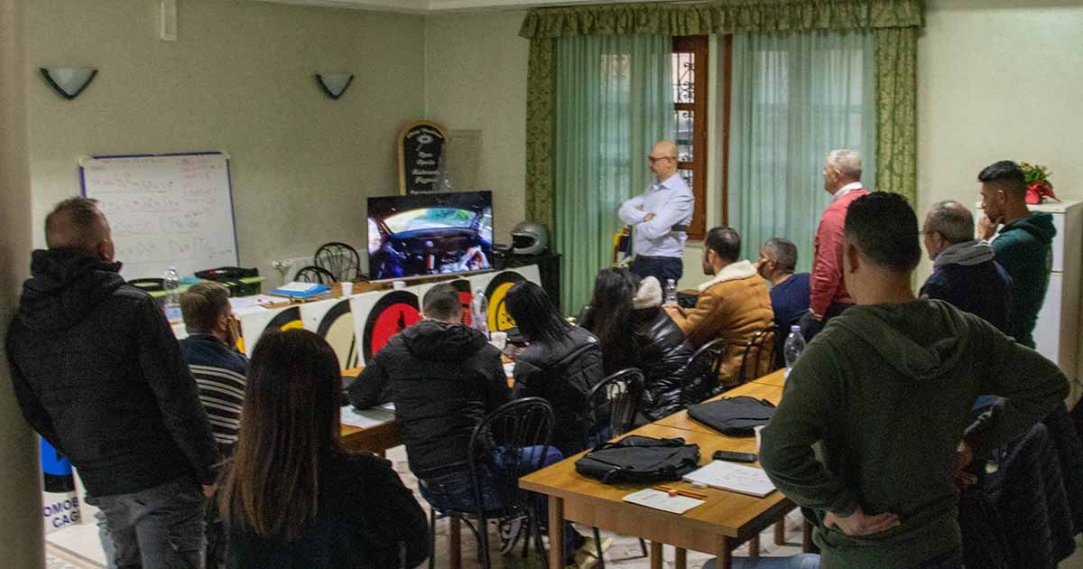 Lezione pratica del Corso Driver & Co-driver ad Arbus organizzato dalla Scuderia Sardegna Racing Team