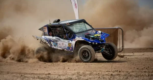 Christiano Gabbarrini in gara al Qatar International Rally 2026