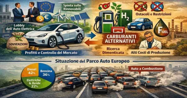 transizione auto elettrica europea con colonnine di ricarica e traffico urbano in Europa